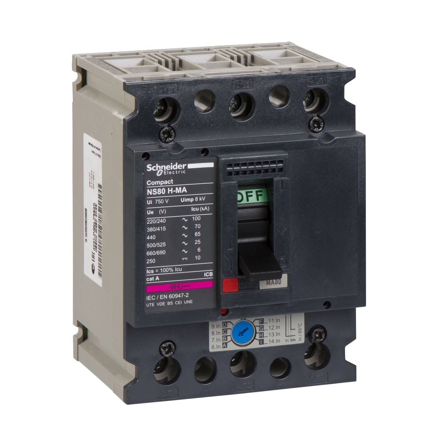 28100 Interruptor Automático NS80H, 63-80A. 28100 - SCHNEIDER - Imagen 1