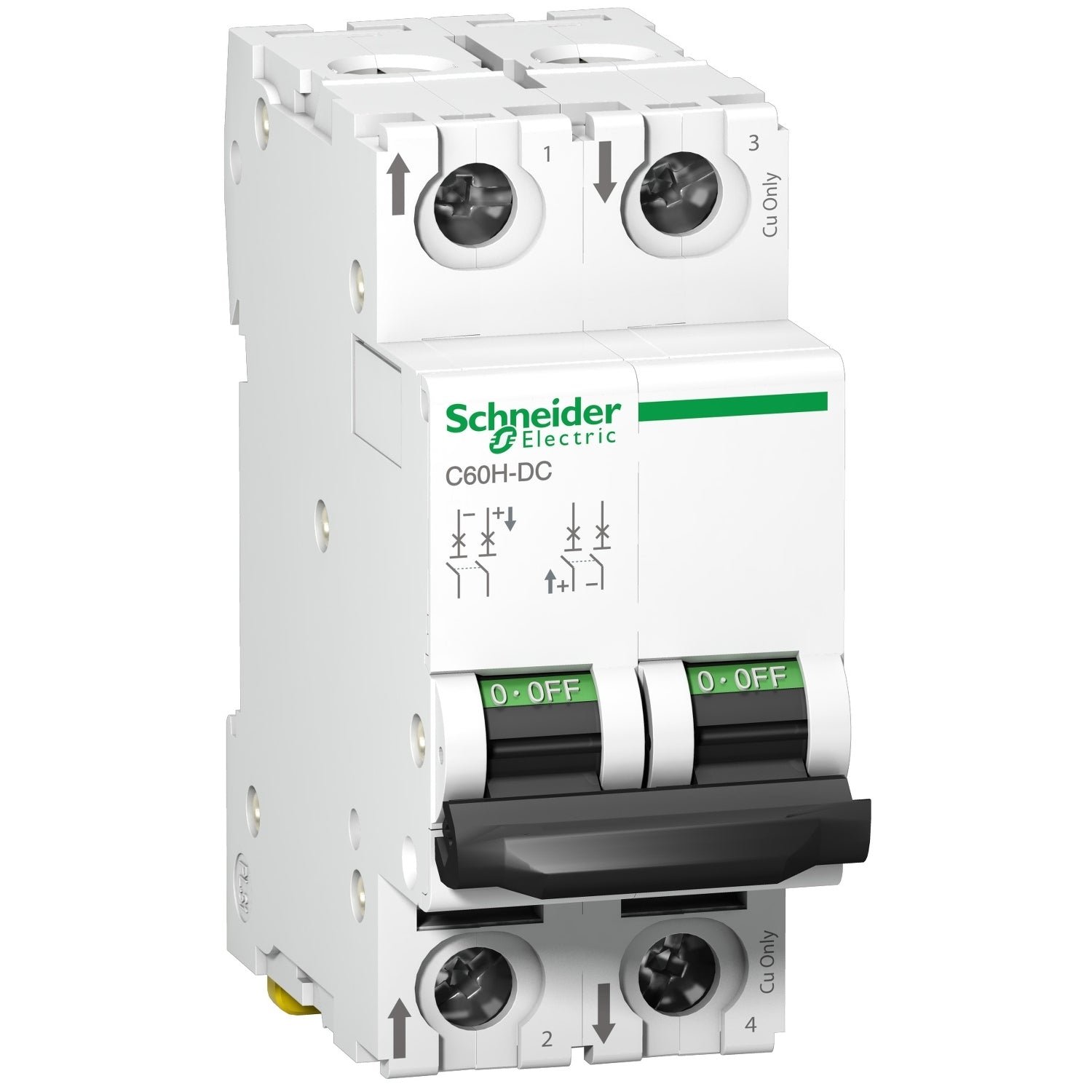 A9N61533 Interruptor Termomagnético - C60H-DC - 2x25A - 20kA/220VDC - C - A9N61533 - SCHNEIDER - Imagen 1