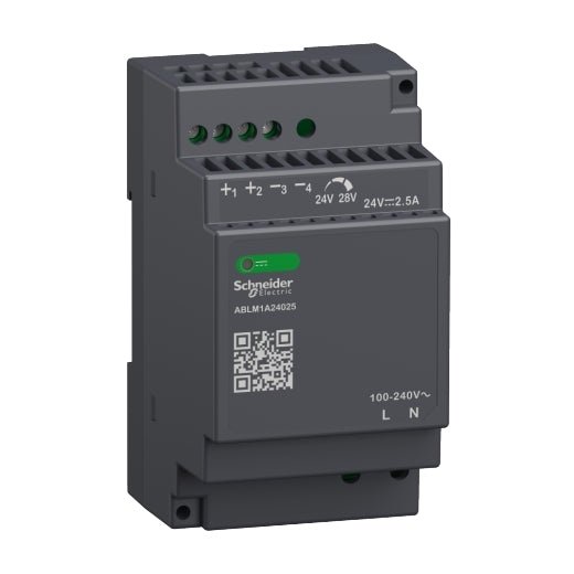 ABLM1A24025Schneider Fuente de alimentación Modicon ABLM - 2.5A - 60W - 100...240 VAC - 24 VDC - ABLM1A24025 - SCHNEIDER - Imagen 1