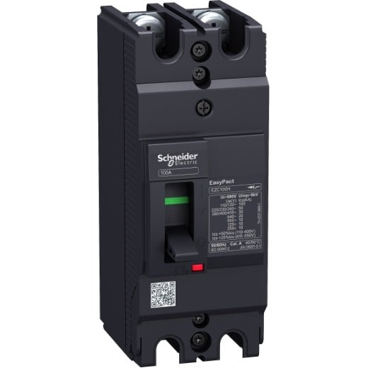 EZC100H2020Schneider Interruptor Termomagnético EasyPact EZC - 2x20A - 30kA en 400/415VAC - EZC100H2020 - SCHNEIDER - Imagen 1