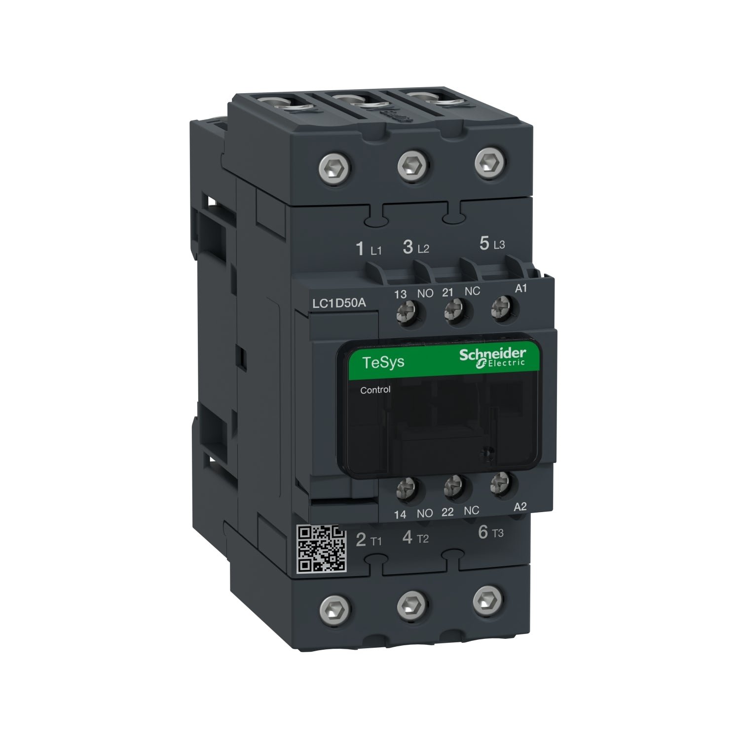 LC1D50AM7Schneider Contactor Tripolar TeSys D - 20HP(220V)/40HP(440V) - 50A(AC3) - 1NA+1NC - Bobina 220VAC - LC1D50AM7 - SCHNEIDER - Imagen 1