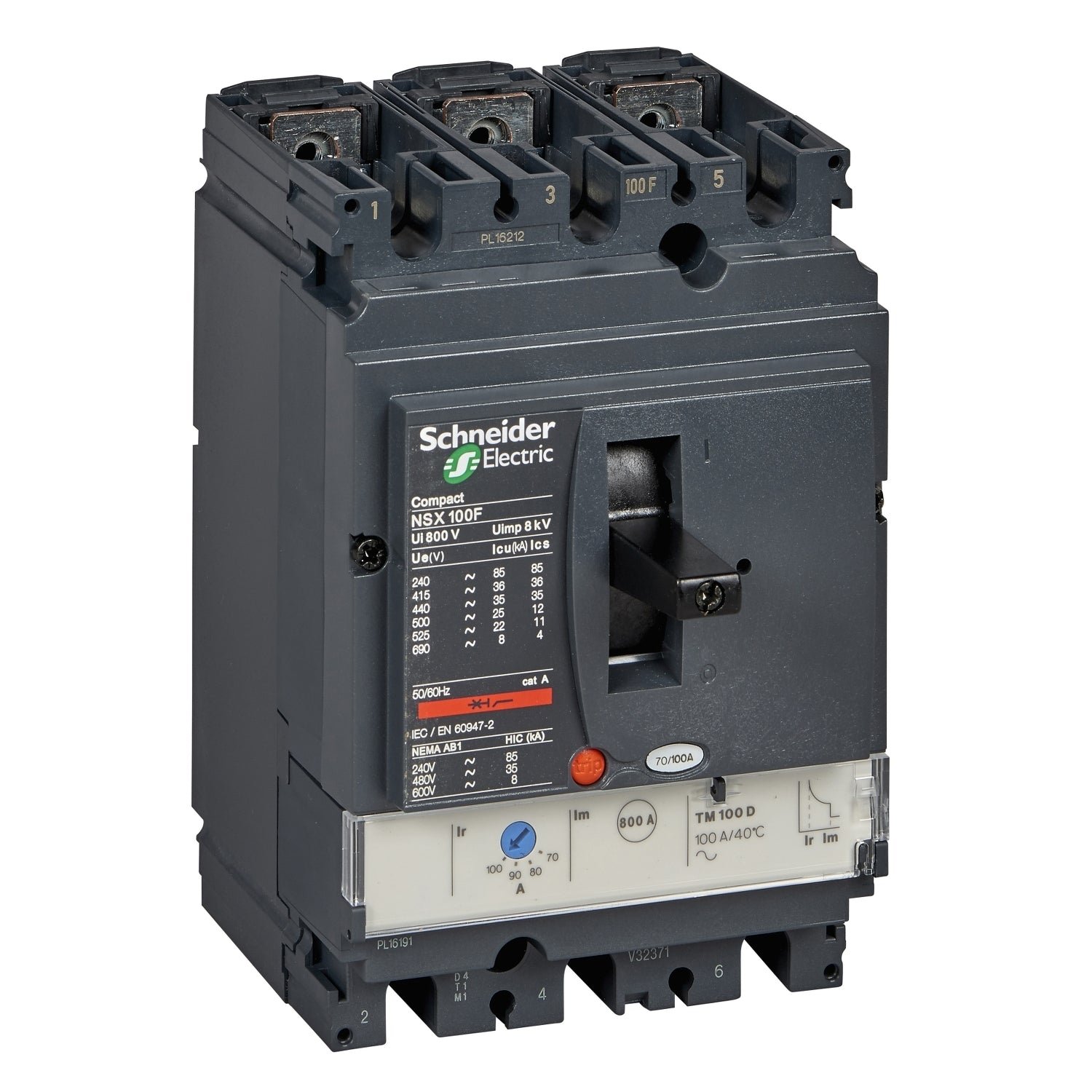 LV429633 Interruptor Termomagnético Compact NSX - TMD - 50A - 85kA 220/240VAC (IEC60947-2) - LV429633 - SCHNEIDER - Imagen 1