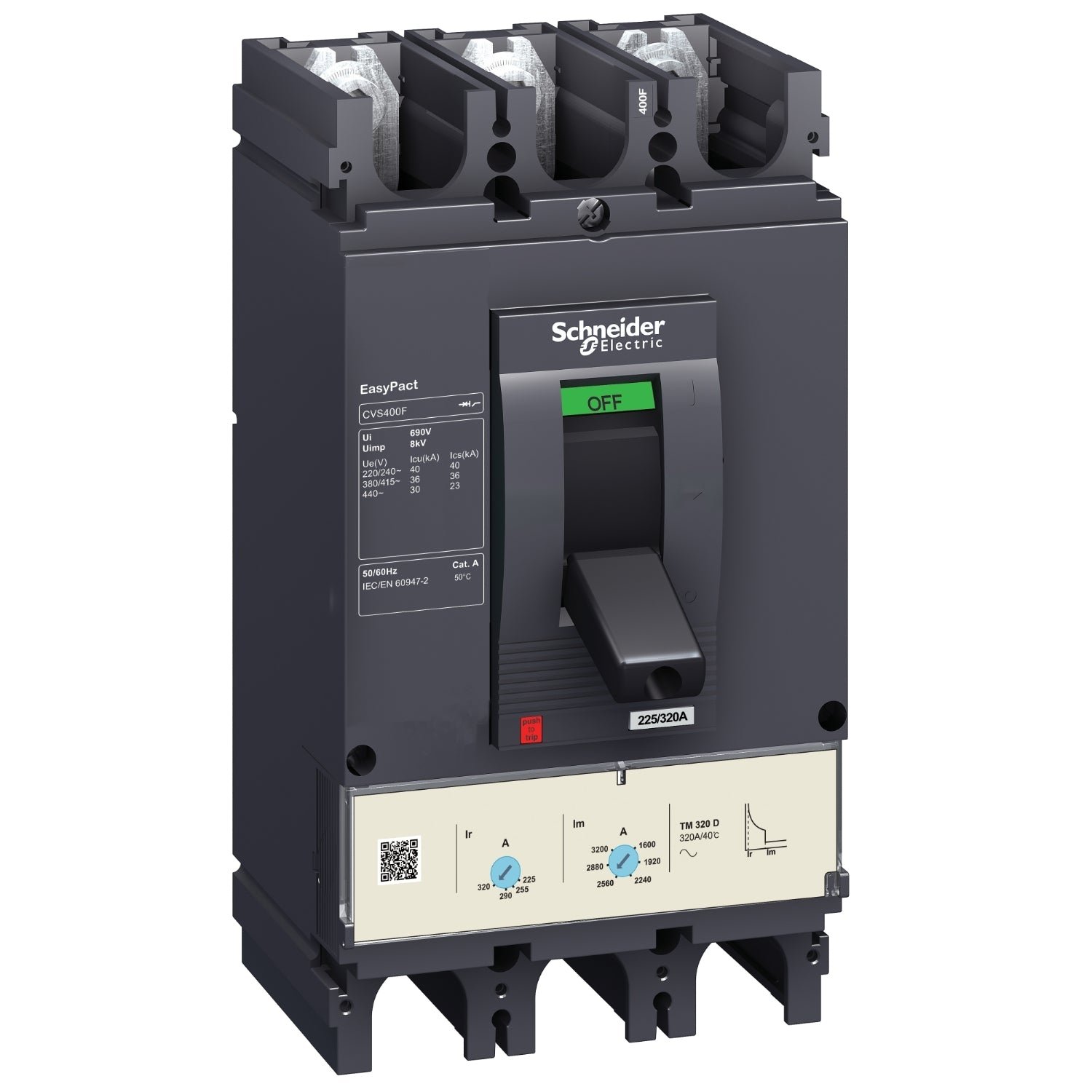 LV540305SCHNEIDER Interruptor Termomagnético EasyPact CVS - 320A - 40kA 220/240VAC (IEC 60947-2) - LV540305 - SCHNEIDER - Imagen 1