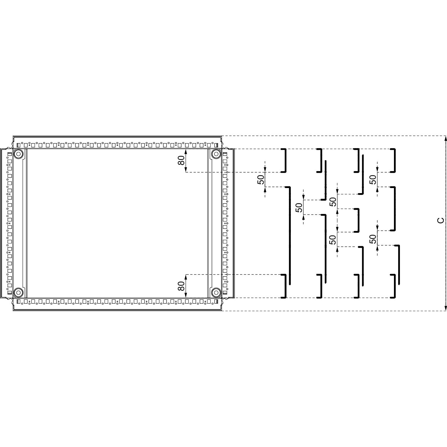 NSYEC88 Tapa inferior Spacial SF - Ciego - 800x800mm - NSYEC88 - SCHNEIDER - Imagen 1