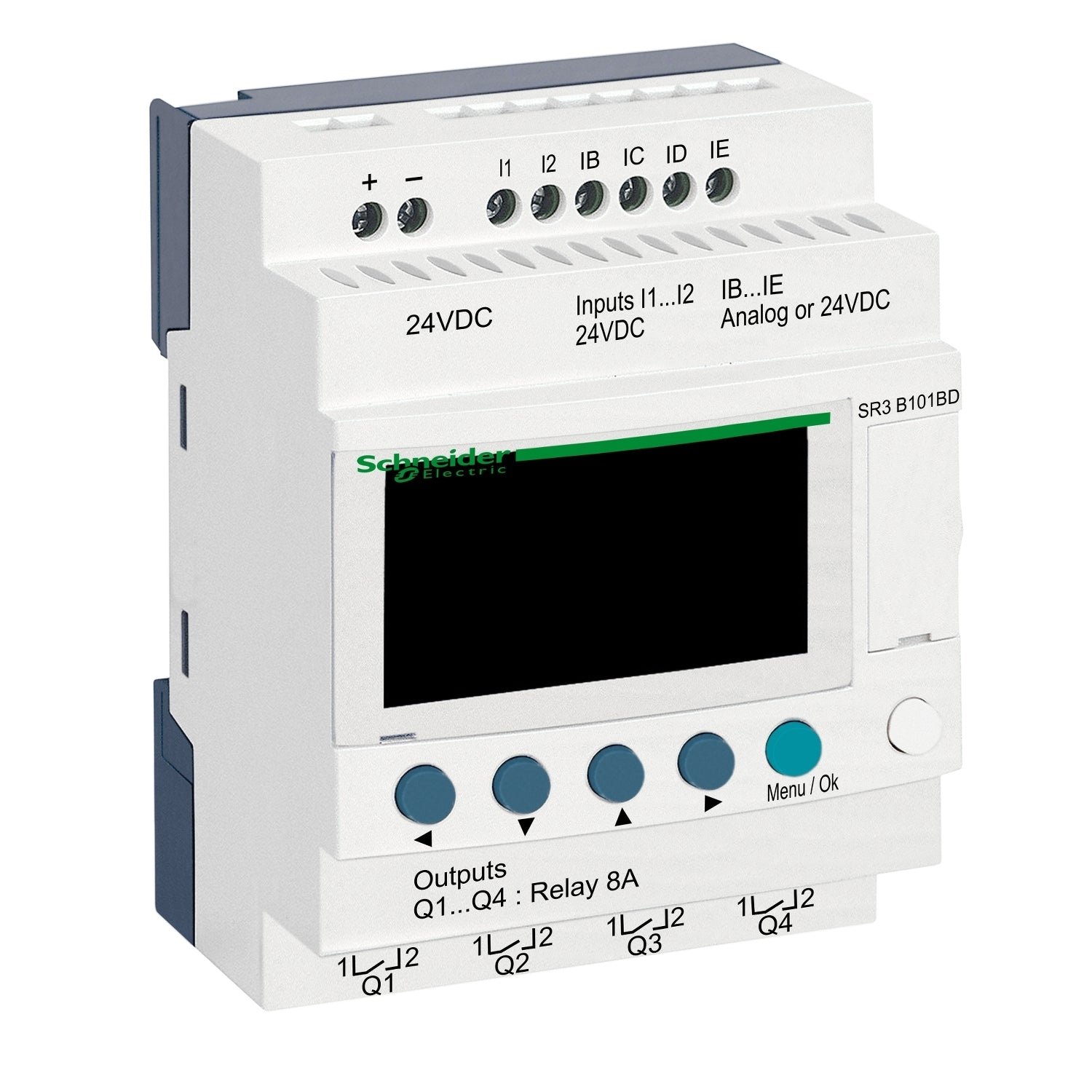 SR3B101BD Relé Programable Zelio Logic SR3 - 24VDC - 10E/S - SR3B101BD - SCHNEIDER - Imagen 1