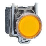 Pulsador Amarillo XB4 - Rasante - LED - 24V - NA+NC - XB4BW35B5 - SCHNEIDER
