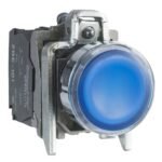 Pulsador Azul XB4 - Rasante - LED - 24V - NA+NC - XB4BW36B5 - SCHNEIDER