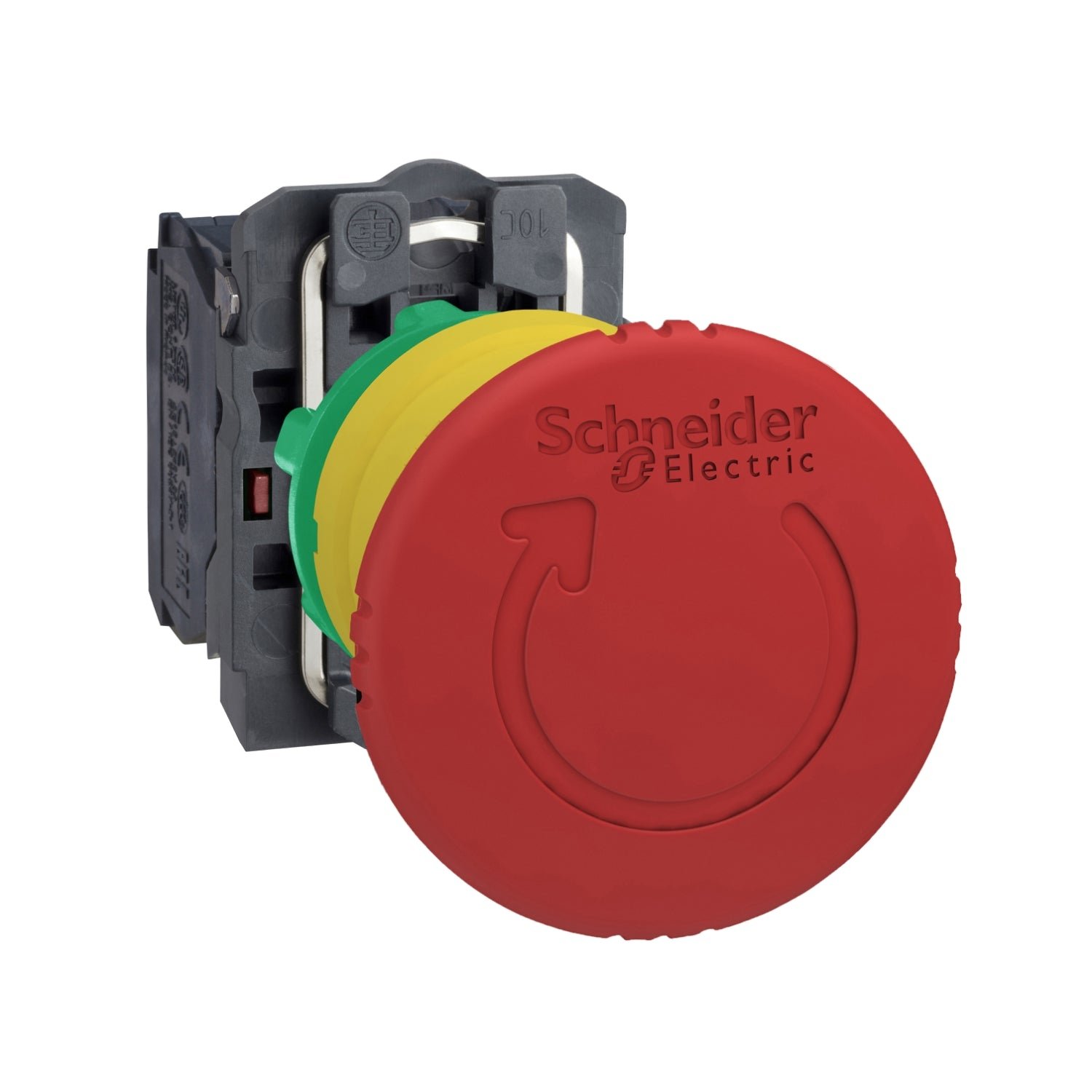 XB5AS84462_Schneider Parada de emergencia XB5 - Plástico - 1NC + 1NC con contacto de monitoreo - XB5AS84462 - Schneider - Imagen 1