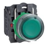 Pulsador Verde XB5 - Rasante - LED -  110-120VAC - NA+NC - XB5AW33G5 - SCHNEIDER