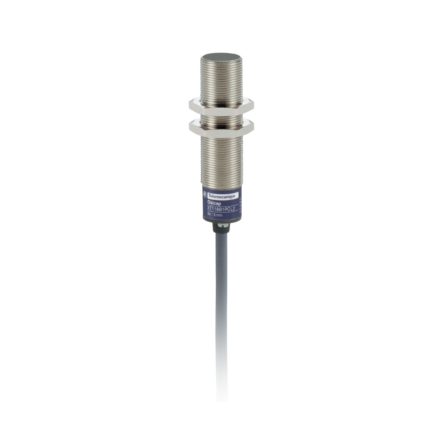 XT118B1PAL2 Sensor Capacitivo OsiSense XT - ø18mm - Detección 5mm - Metálico - 24VDC - Cable 2m - XT118B1PAL2 - SCHNEIDER - Imagen 1